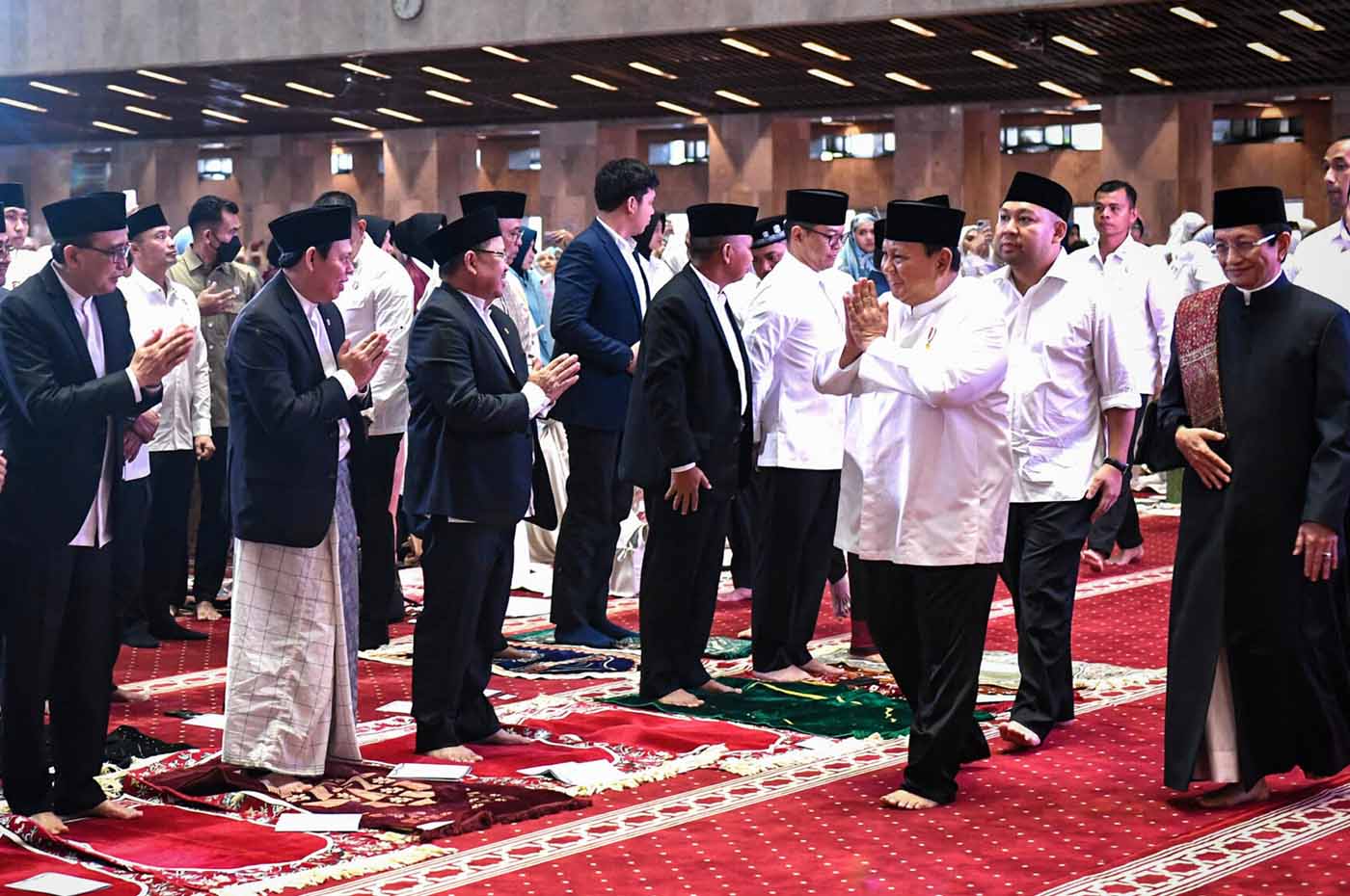 Presiden Prabowo dan Para Tokoh Nasional Salat Idulfitri di Masjid Istiqlal