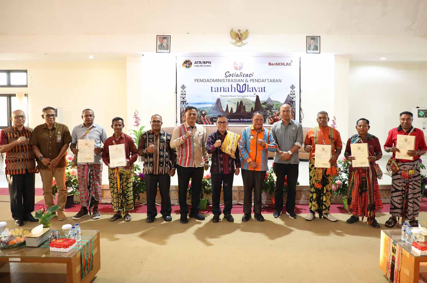 Kementerian ATR/BPN Gelar Sosialisasi Pengadministrasian dan Pendaftaran Tanah Ulayat di NTT